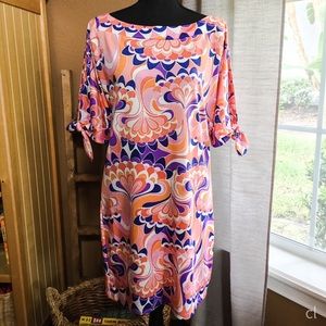 Trina Turk Vinet Coral Fusion Dress